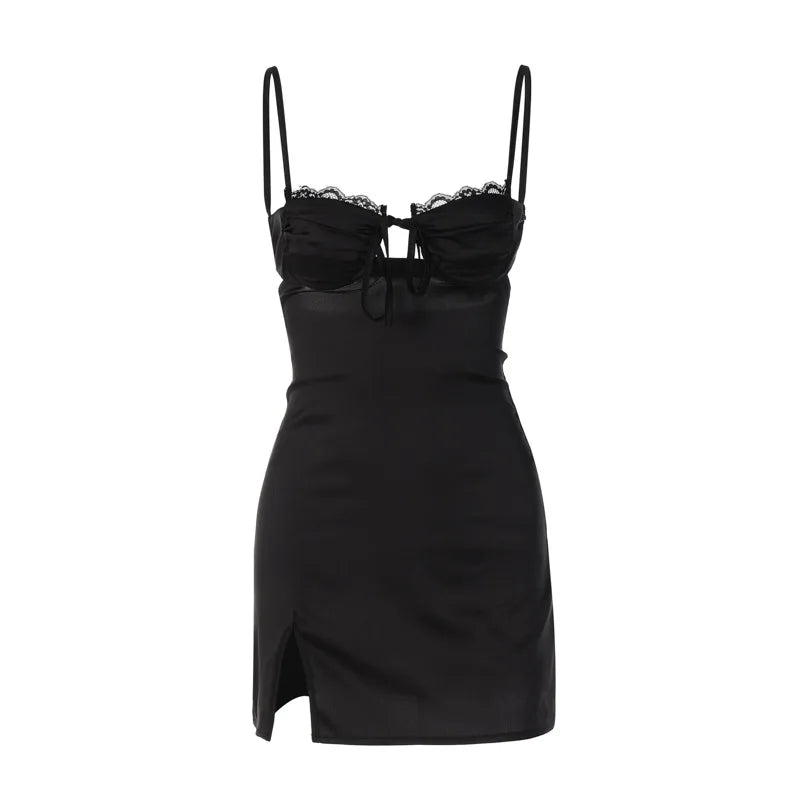 Women's Mini Dress with Spaghetti Straps
