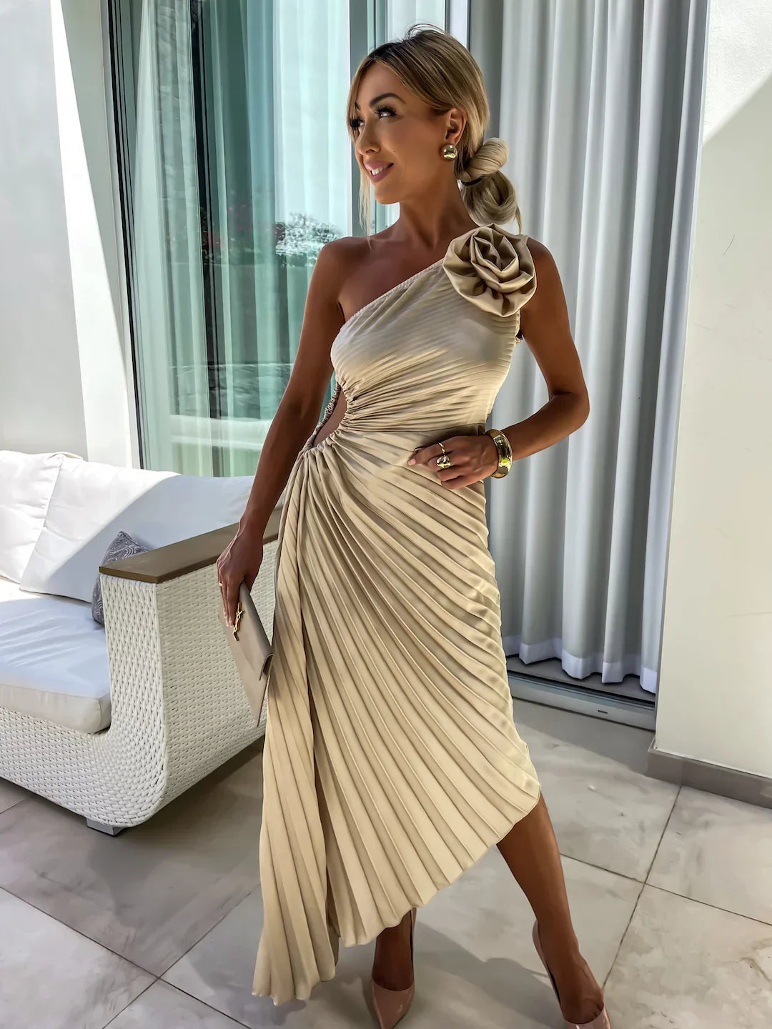 Women's One Shoulder Long Dress