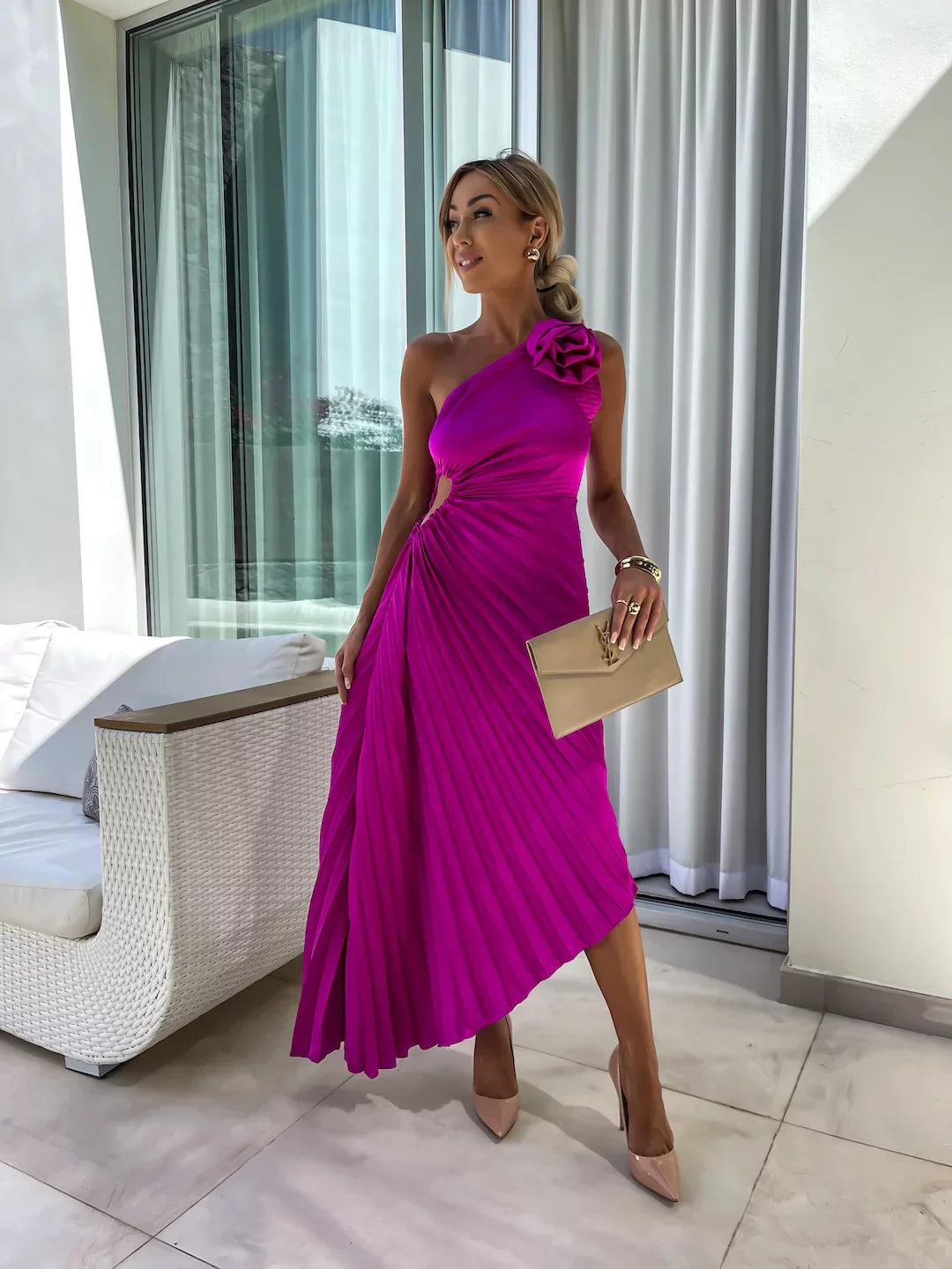 Women's One Shoulder Long Dress