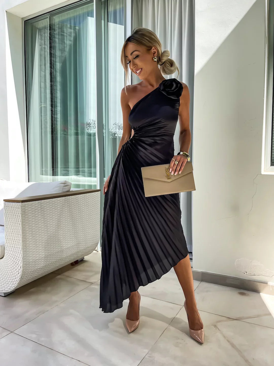 Women's One Shoulder Long Dress