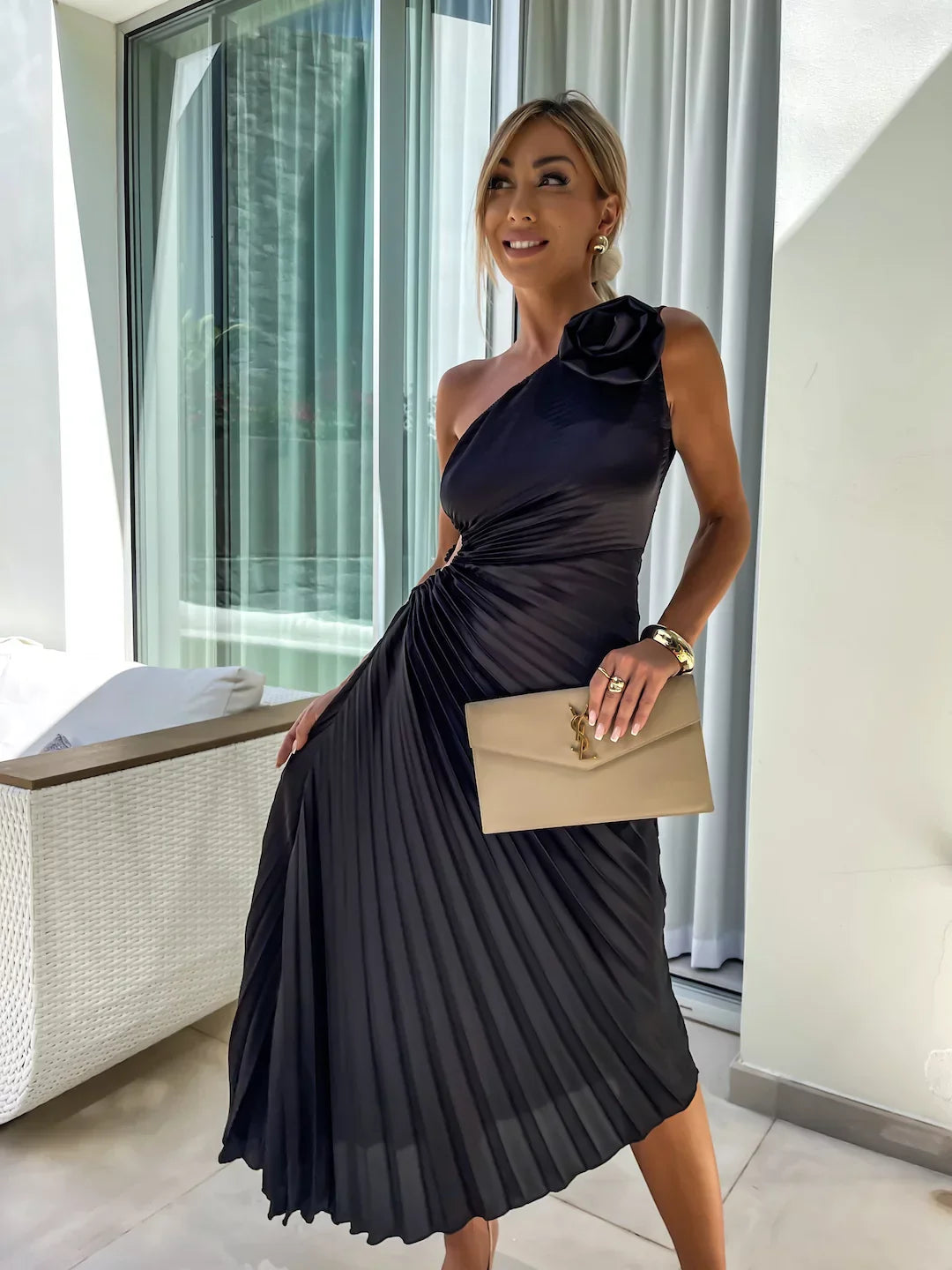 Women's One Shoulder Long Dress