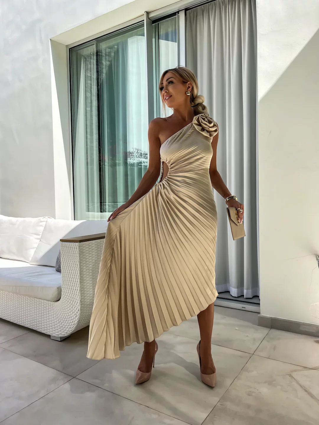 Women's One Shoulder Long Dress