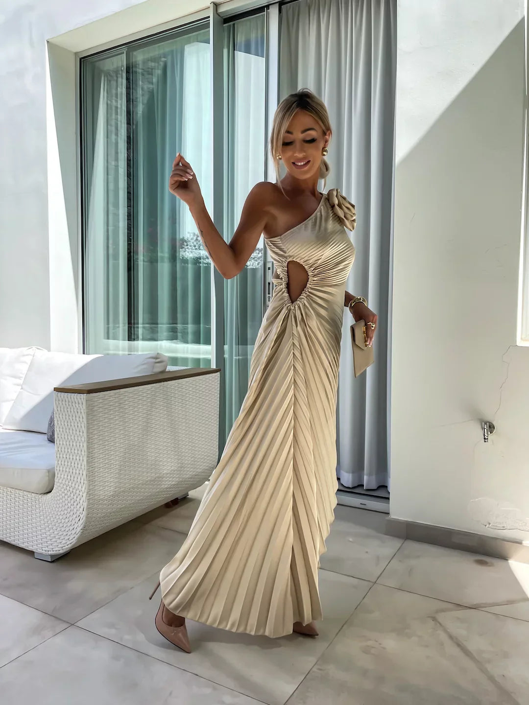 Women's One Shoulder Long Dress