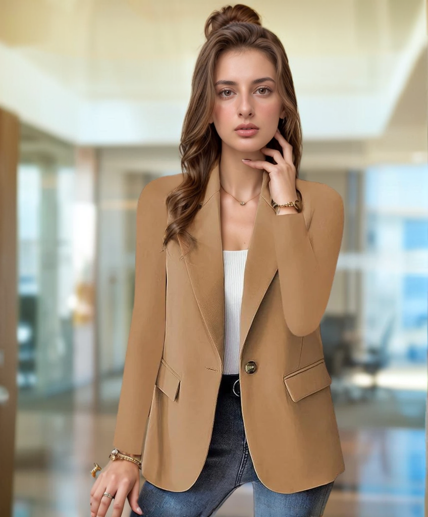 Women's Slim Fit Blazer with Lapel