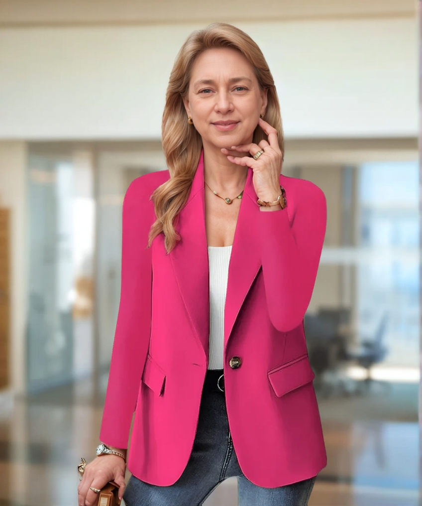 Women's Slim Fit Blazer with Lapel