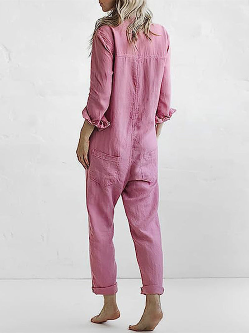 Women's Jumpsuit with Button-Down Front