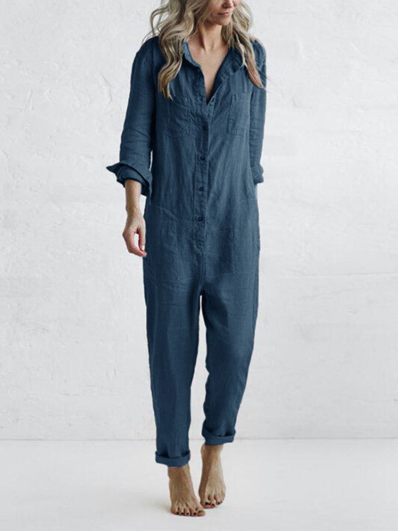 Women's Jumpsuit with Button-Down Front