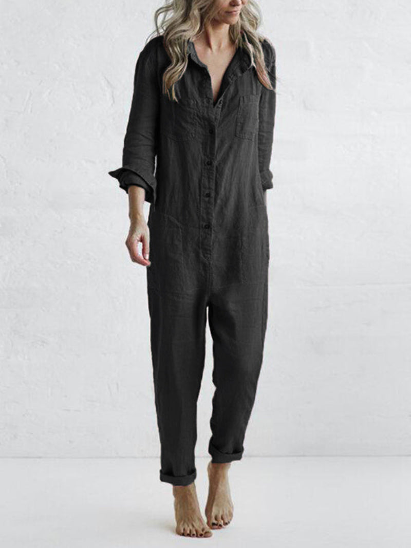 Women's Jumpsuit with Button-Down Front