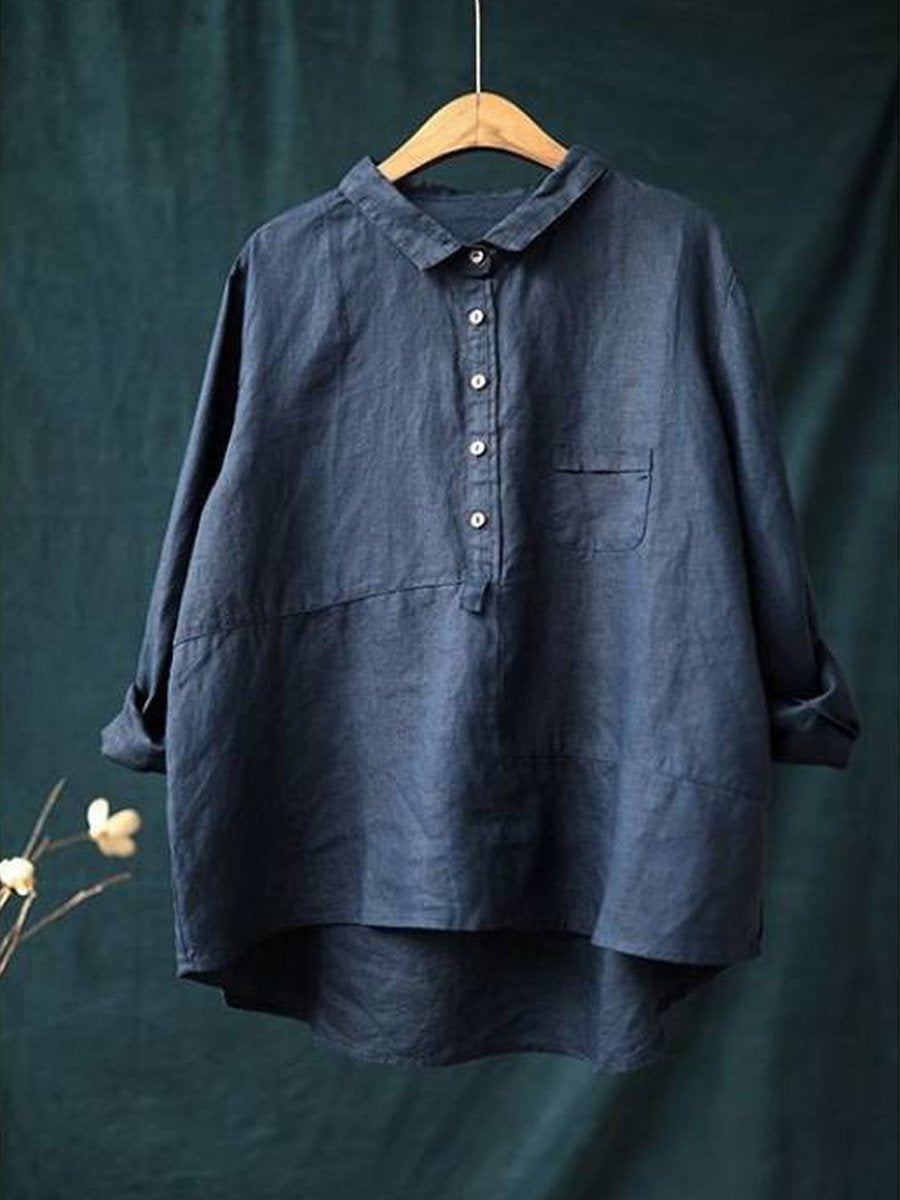Women's Long Sleeve Blouse with Buttons