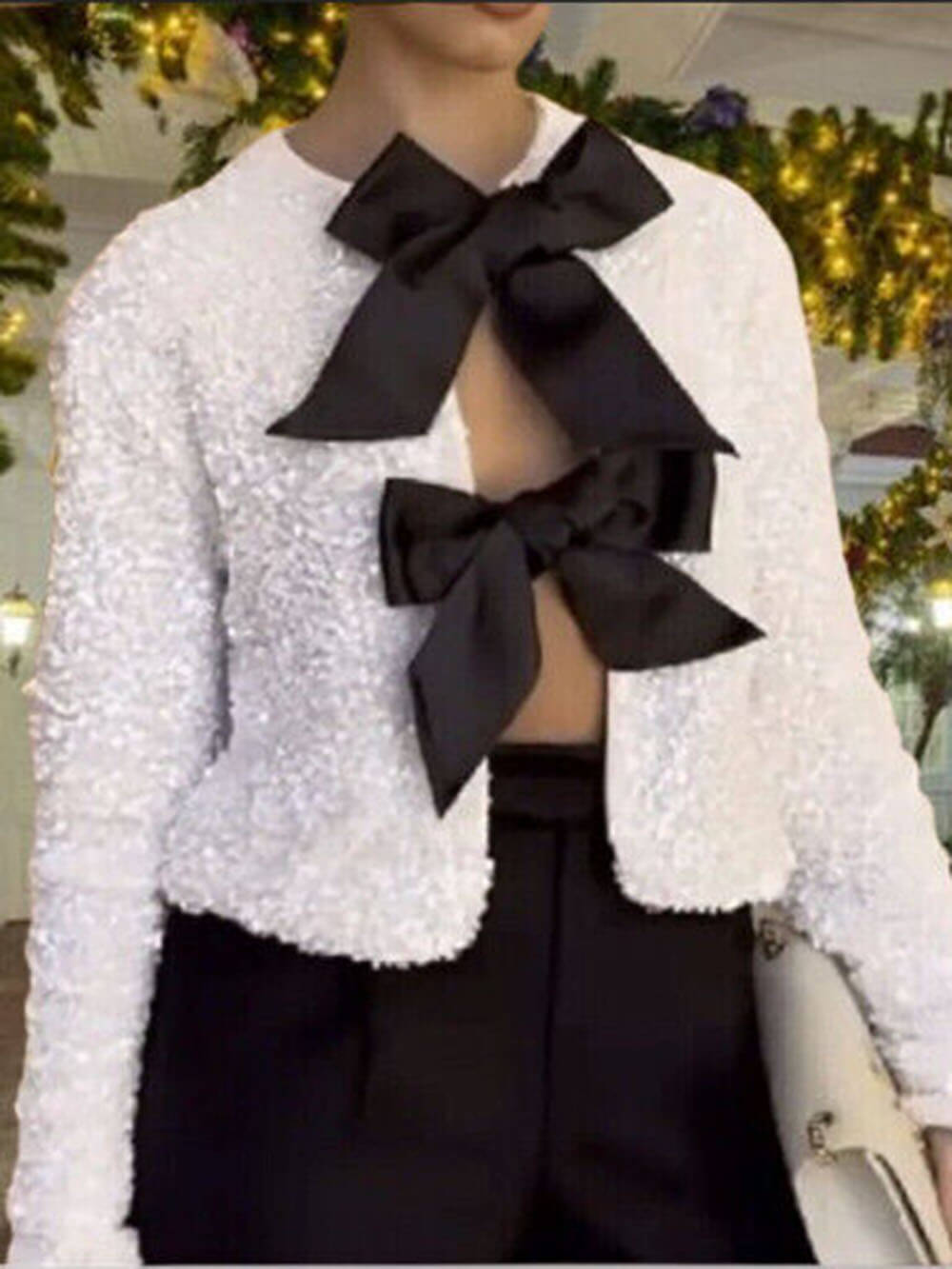 Women's Jacket with Tie-Front Design