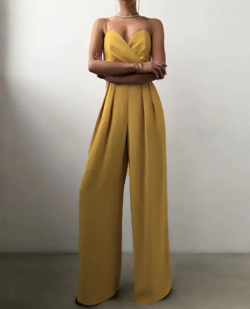 Women’s Jumpsuit with Sweetheart Neckline