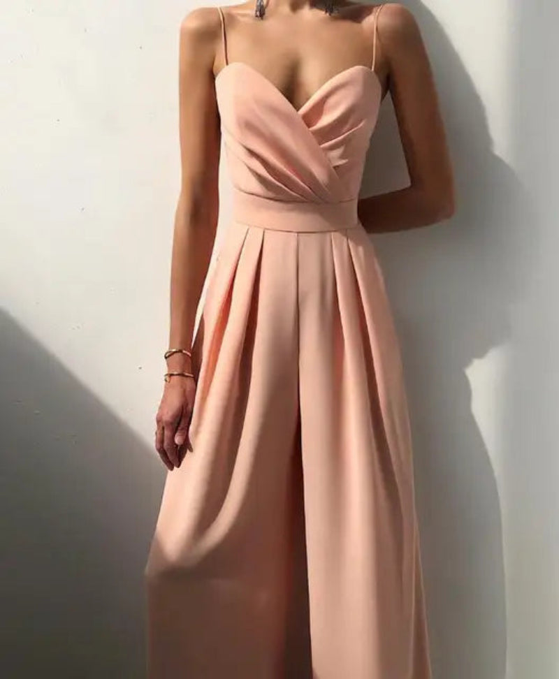 Women’s Jumpsuit with Sweetheart Neckline