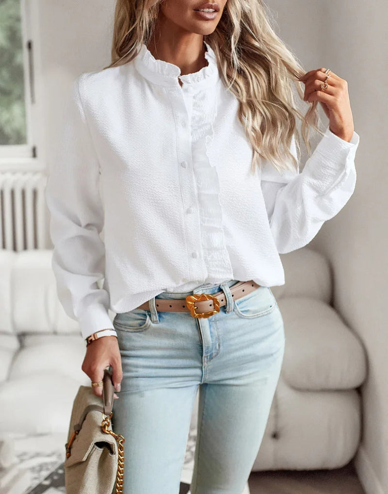 Women's Blouse with Button Detail