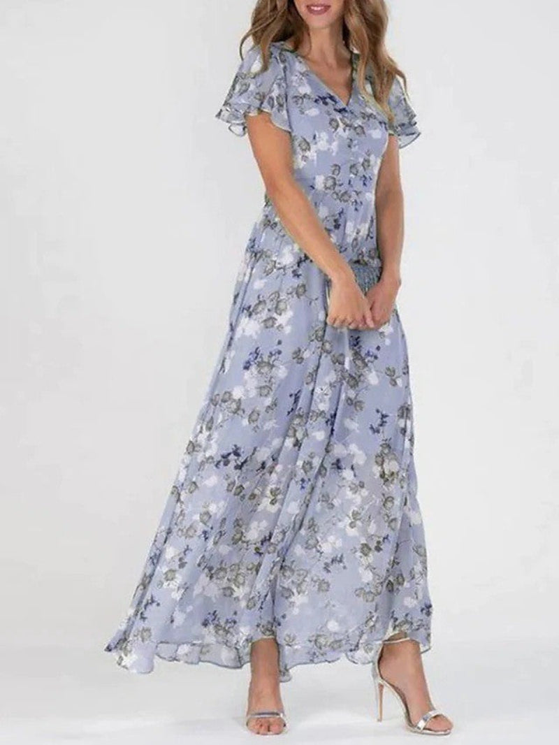 Women's Dress with Ruffled Sleeves