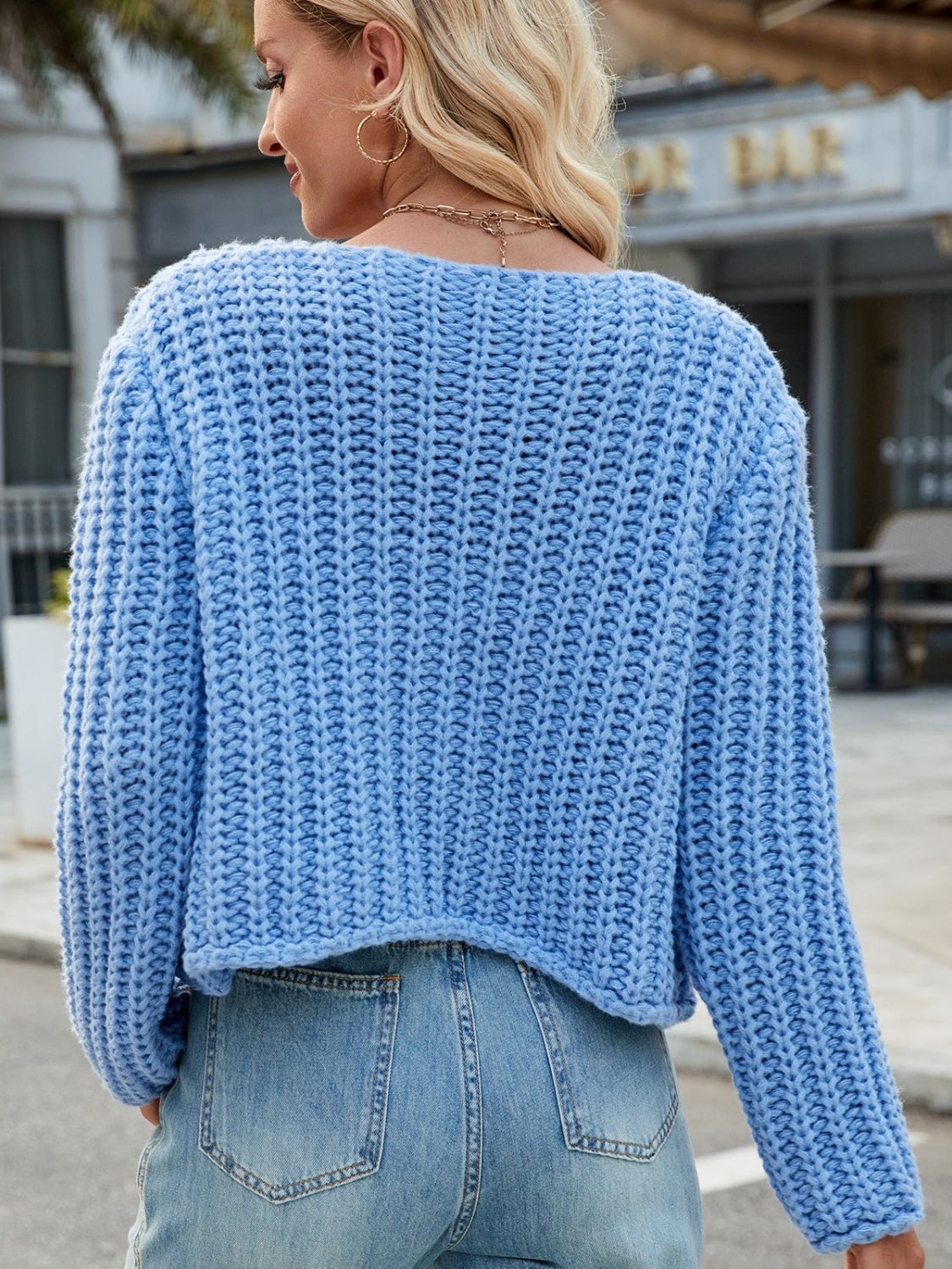 Women's Cozy Knitted Cardigan with Pockets and Buttons | Ideal for Winter