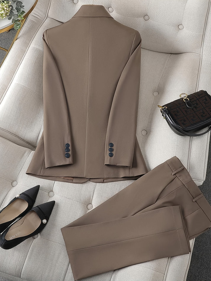 Women's Notched Lapel Blazer Set