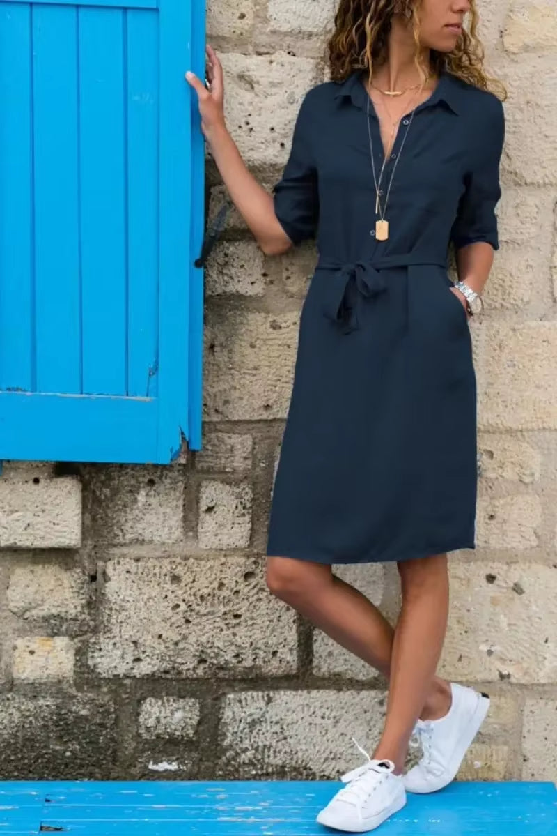 Women's Shirt Dress with Belt