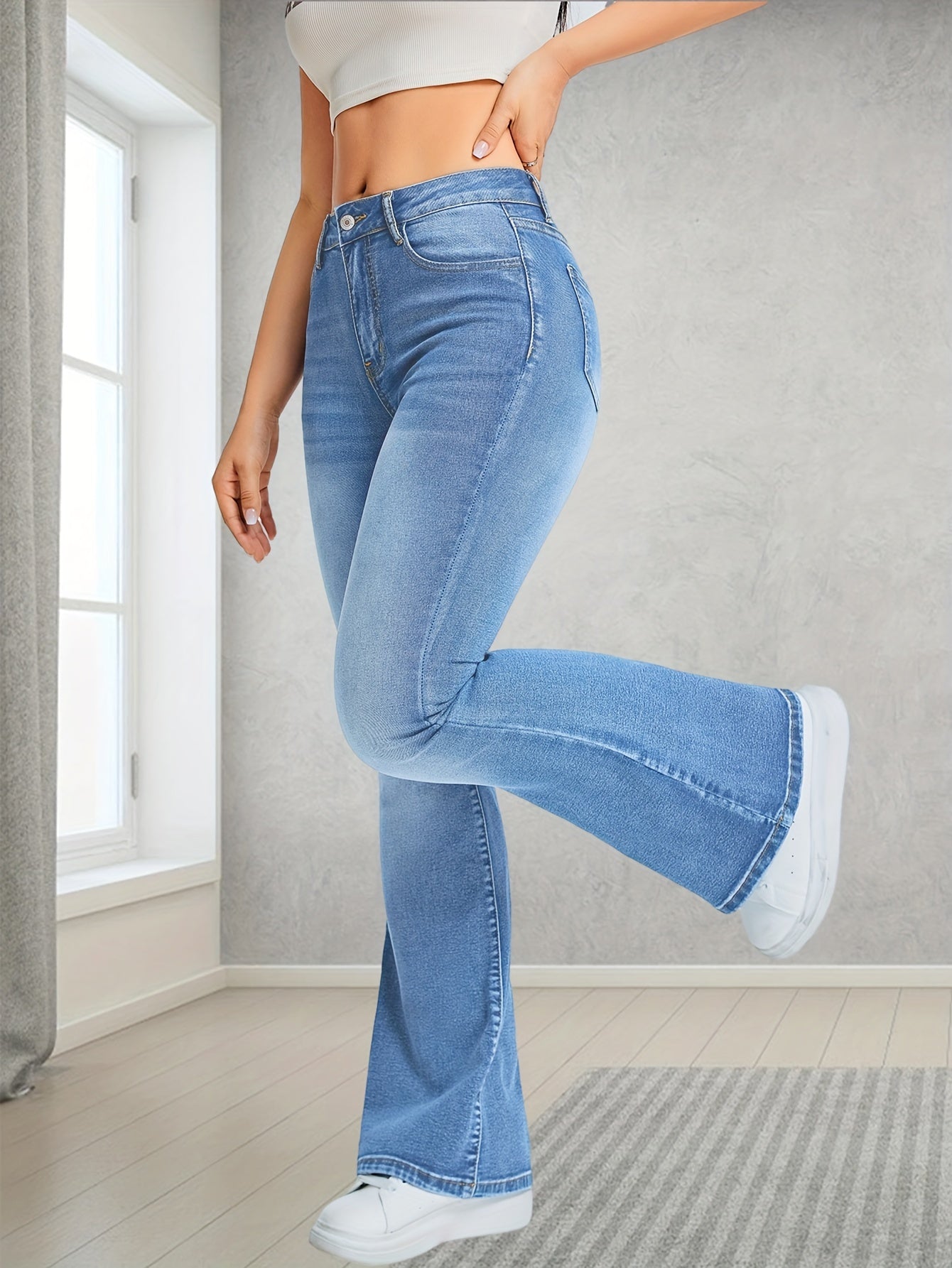 Women's High Waisted Boot Cut Denim Flare Jeans | Perfect for Casual Days