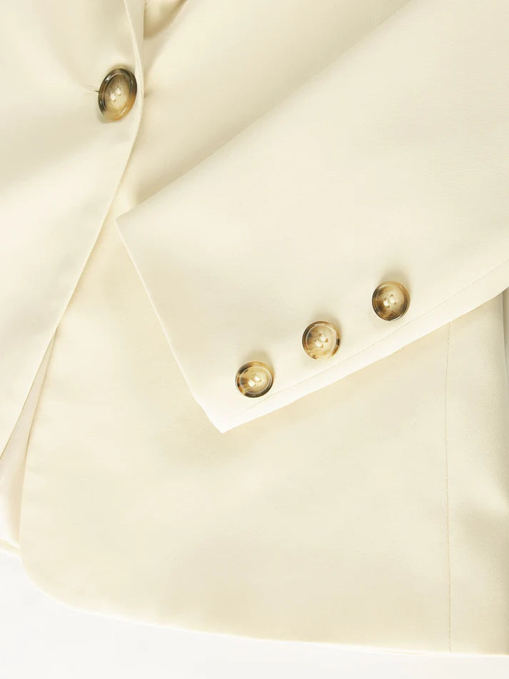 Women's Stylish Classic Single-Breasted Button Closure Blazer Set | Perfect for Everyday Wear
