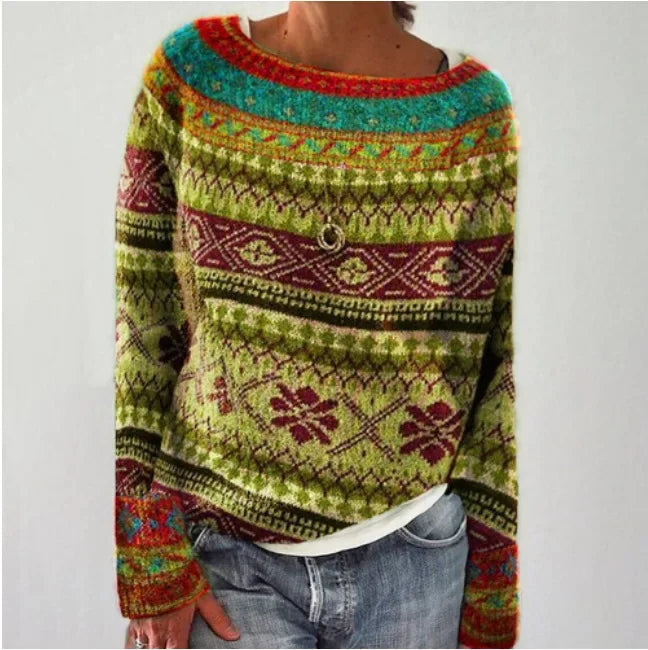 Liv - Retro Norwegian Sweater For Women