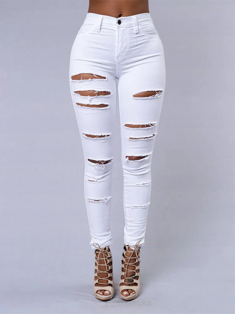 Women's SKinny High-Waisted Ripped Jeans | Perfect for Casual Days