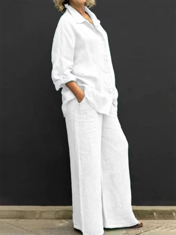 Women's Oversized Urban Long-Sleeve Top and Wide-Leg Pants Co ords Set | Perfect for Casual Days