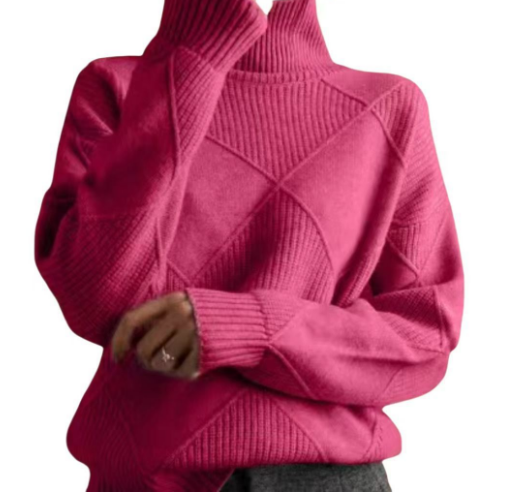 Women's Cozy Cable Knit Cashmere Turtleneck Jumper | Ideal for Winter