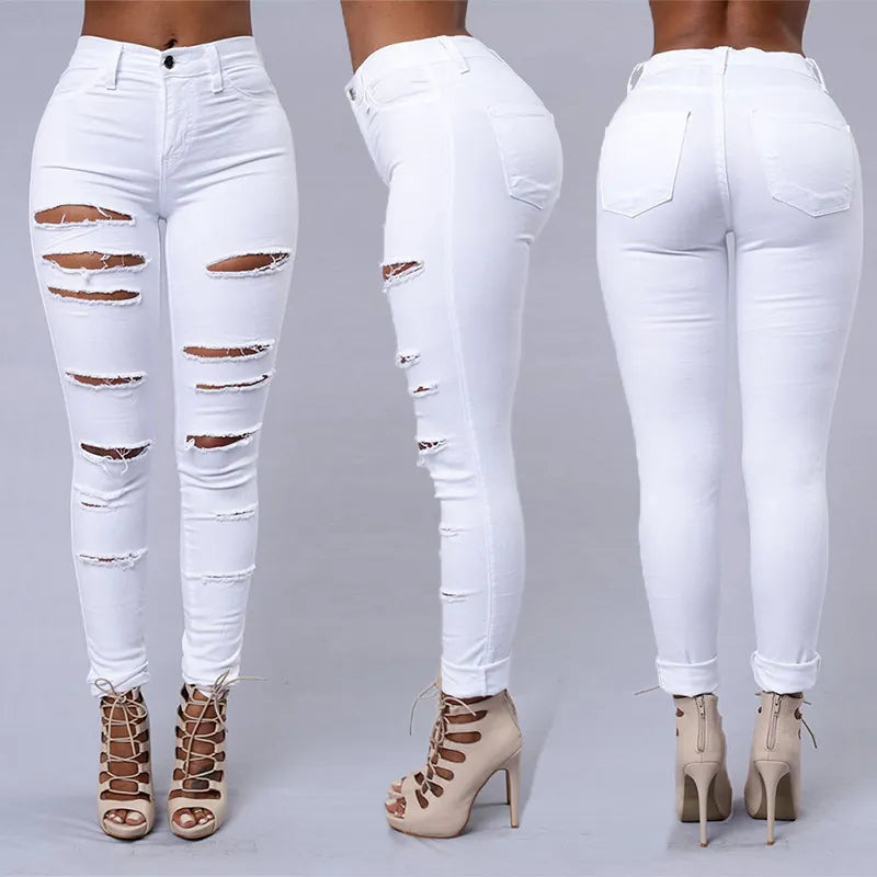 Women's SKinny High-Waisted Ripped Jeans | Perfect for Casual Days