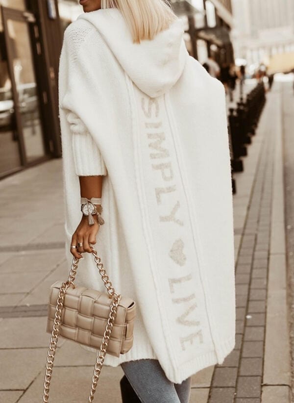 Maisie - Long Hooded Coat - Elegant - Timeless Style - Ideal for Autumn