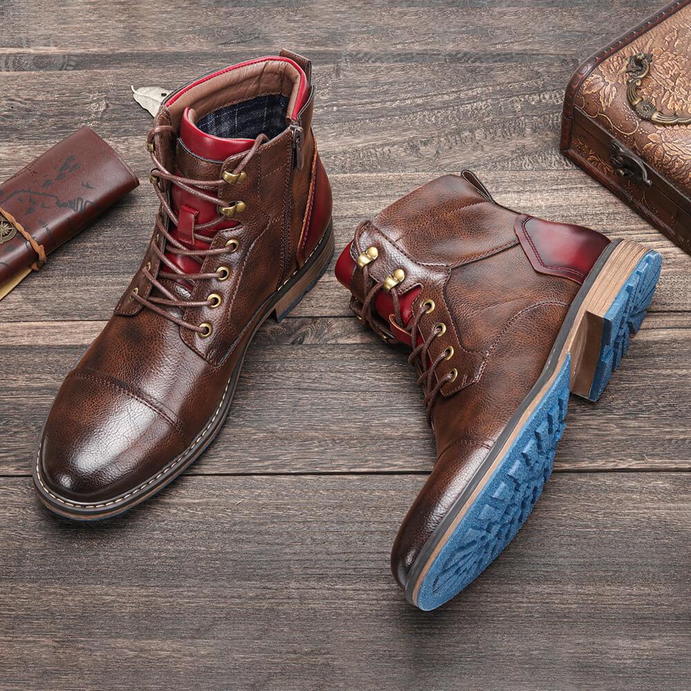 Men's Oxford Boots with Cushioned Insoles