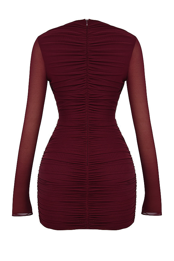 Women's Chic Body-Hugging Mini Dress with Cut-Out Design