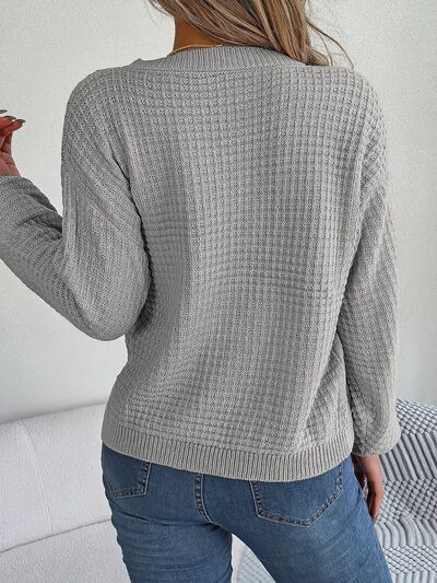 Women's Stylish Jumper with Voluminous Braids | Ideal for Winter