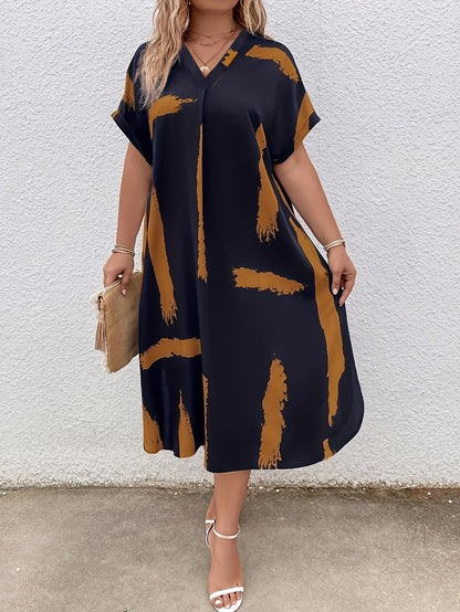 Variant image for Women's Elegant Plus Size Dress with Flattering Silhouette-2