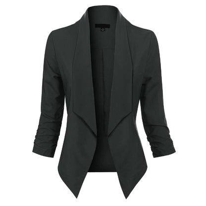 Women's Thin Blazer with Open Front