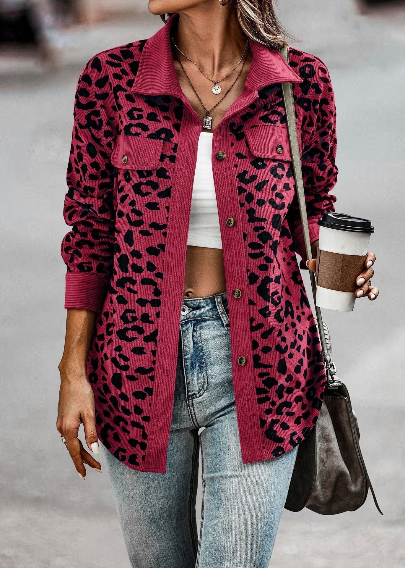 Cora - Leopard Jacket - Chic - Premium Material - Ideal for Spring