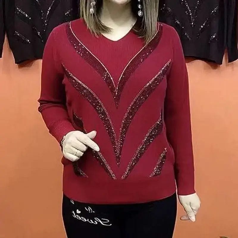 Katie - V-neck Sweater - Elegant - Timeless Style - Ideal for Winter