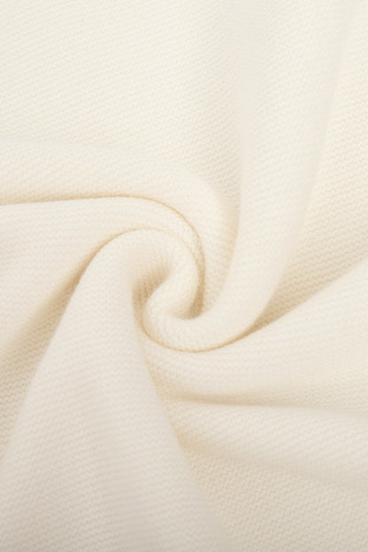 Women's Fashionable Plain White Cashmere Jumper | Ideal for winter