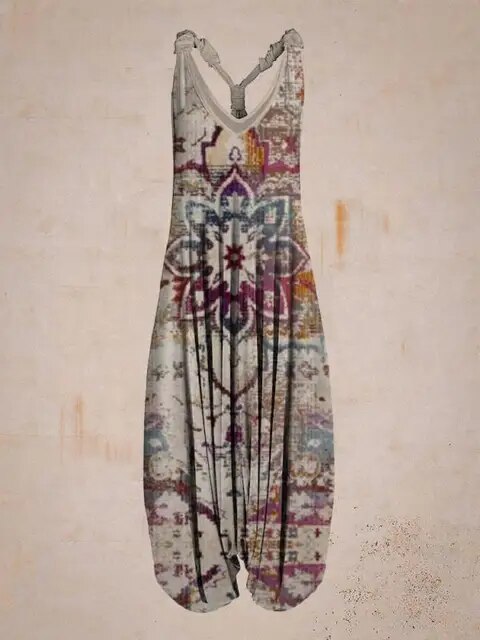 Women's Stylish Boho Sleeveless Jumpsuit | Ideal for summer