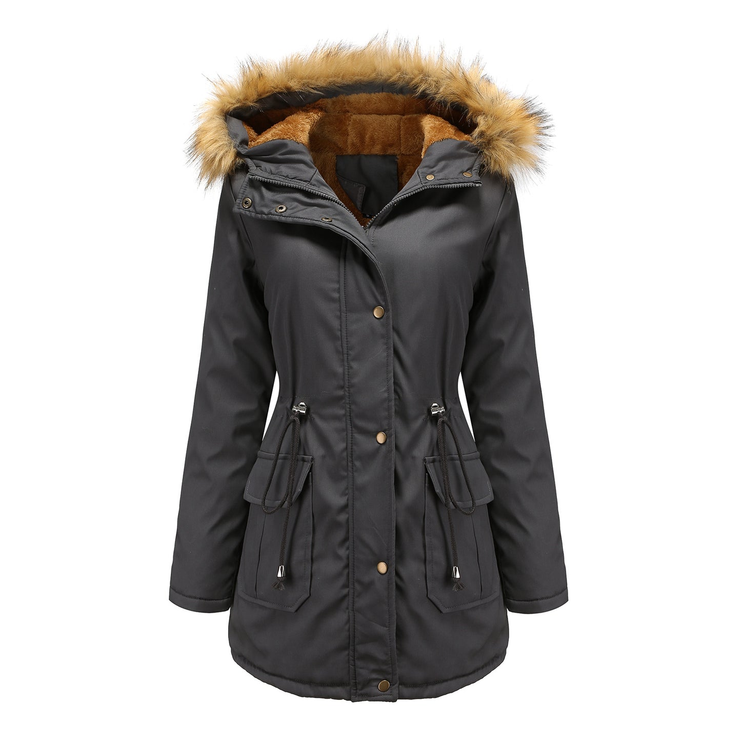 Winter Jacket With Fleece And Vegan Fur Capuchon Casual Parka For Women | Ideal for Winter
