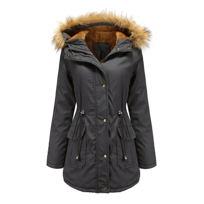 Winter Jacket With Fleece And Vegan Fur Capuchon Casual Parka For Women | Ideal for Winter