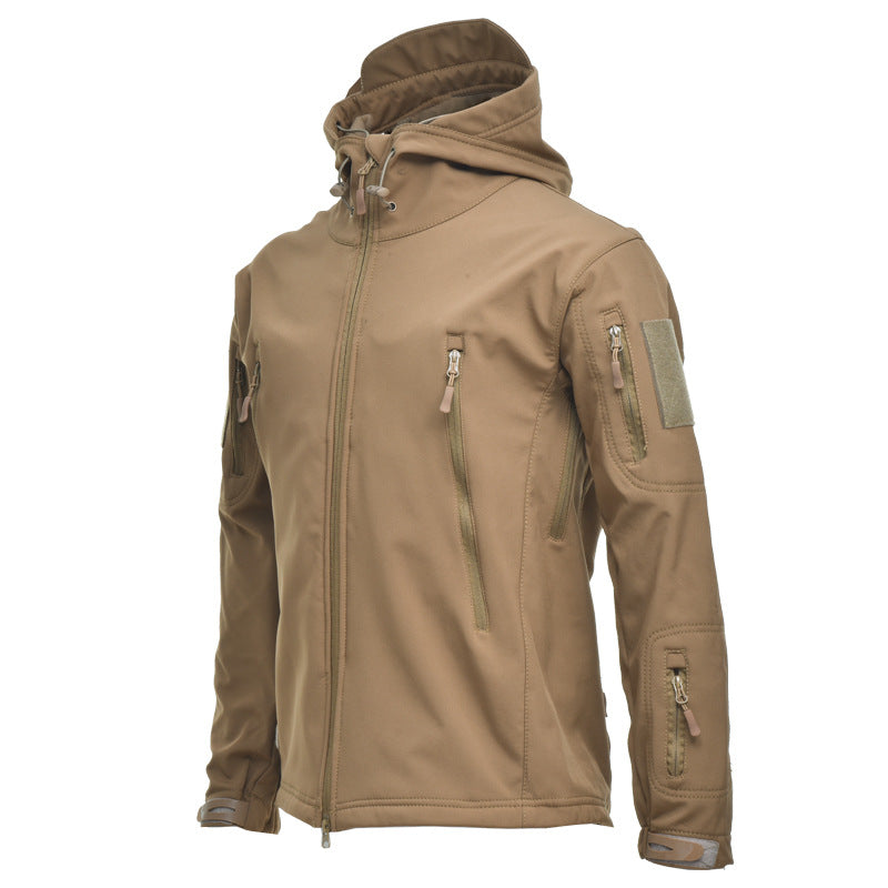 Outdoor Jacket Windproof Waterproof Tactical Hooded with Secure Zip Pockets for Outdoor Activities for Men | Perfect for Outdoor Activities