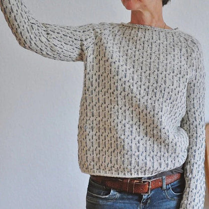 Chic Boat Neck Grey Jumper for Women | Ideal for Winter