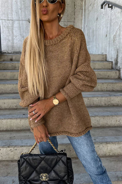 Women's Loose Wide Neck Cashmere Jumper | Ideal for Winter