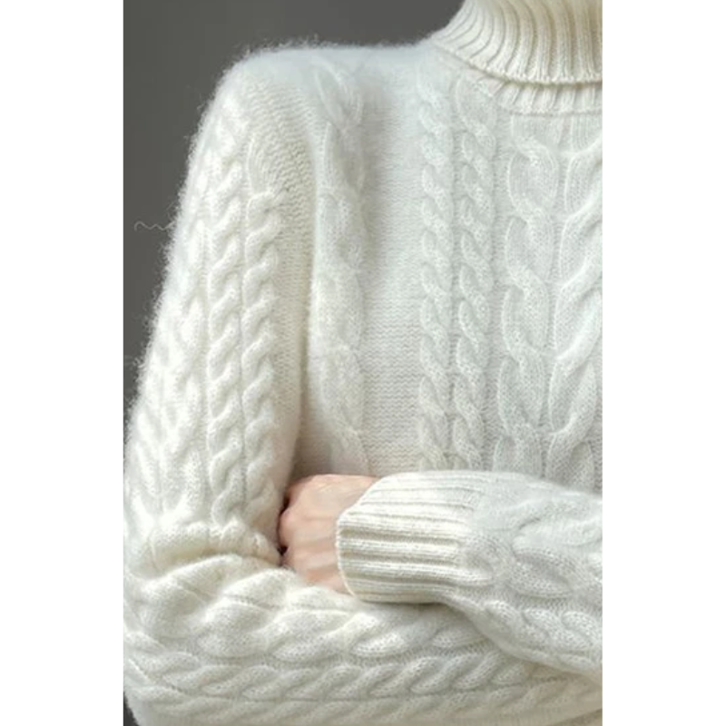 Women's Warm Knitted Cord-Point Cashmere Jumper for Women | Ideal for Winter