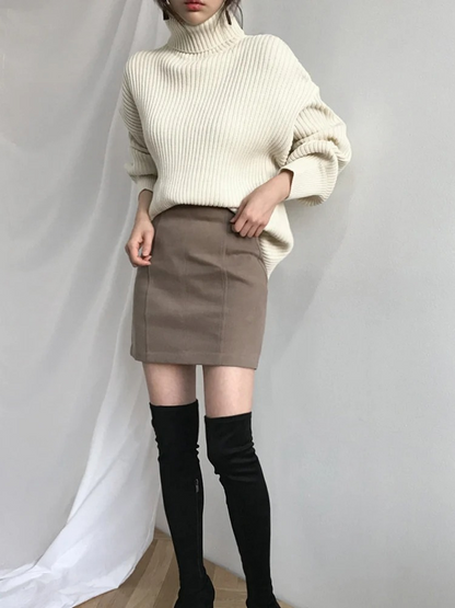 Oversize Thick Lined Turtleneck Jumper for Women |  Ideal for Winter