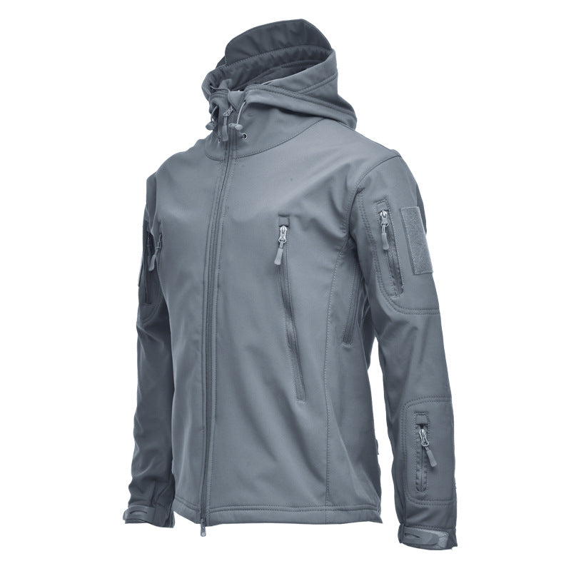 Outdoor Jacket Windproof Waterproof Tactical Hooded with Secure Zip Pockets for Outdoor Activities for Men | Perfect for Outdoor Activities