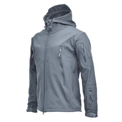 Outdoor Jacket Windproof Waterproof Tactical Hooded with Secure Zip Pockets for Outdoor Activities for Men | Perfect for Outdoor Activities