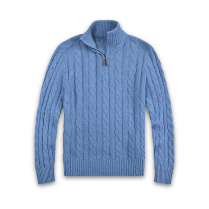 Men's Casual Turtlneck Cable Knitted Jumper | Ideal for Winter