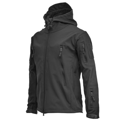 Outdoor Jacket Windproof Waterproof Tactical Hooded with Secure Zip Pockets for Outdoor Activities for Men | Perfect for Outdoor Activities