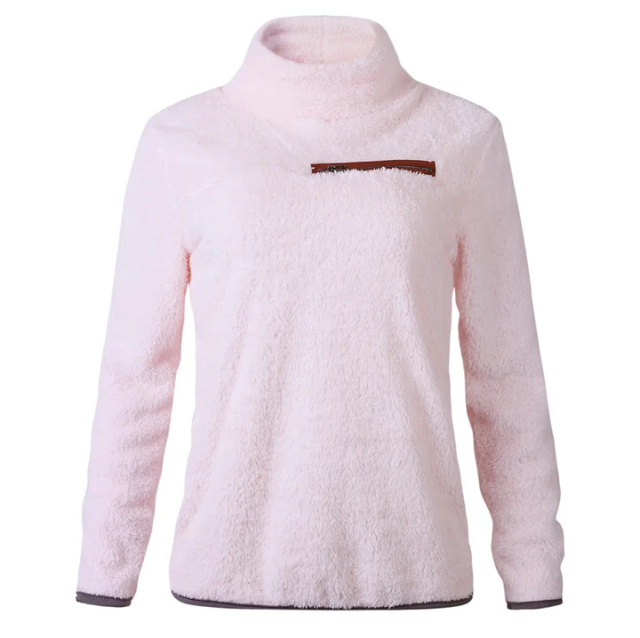 Women's Casual Turtleneck Jumper with Zipper | Ideal for Winter